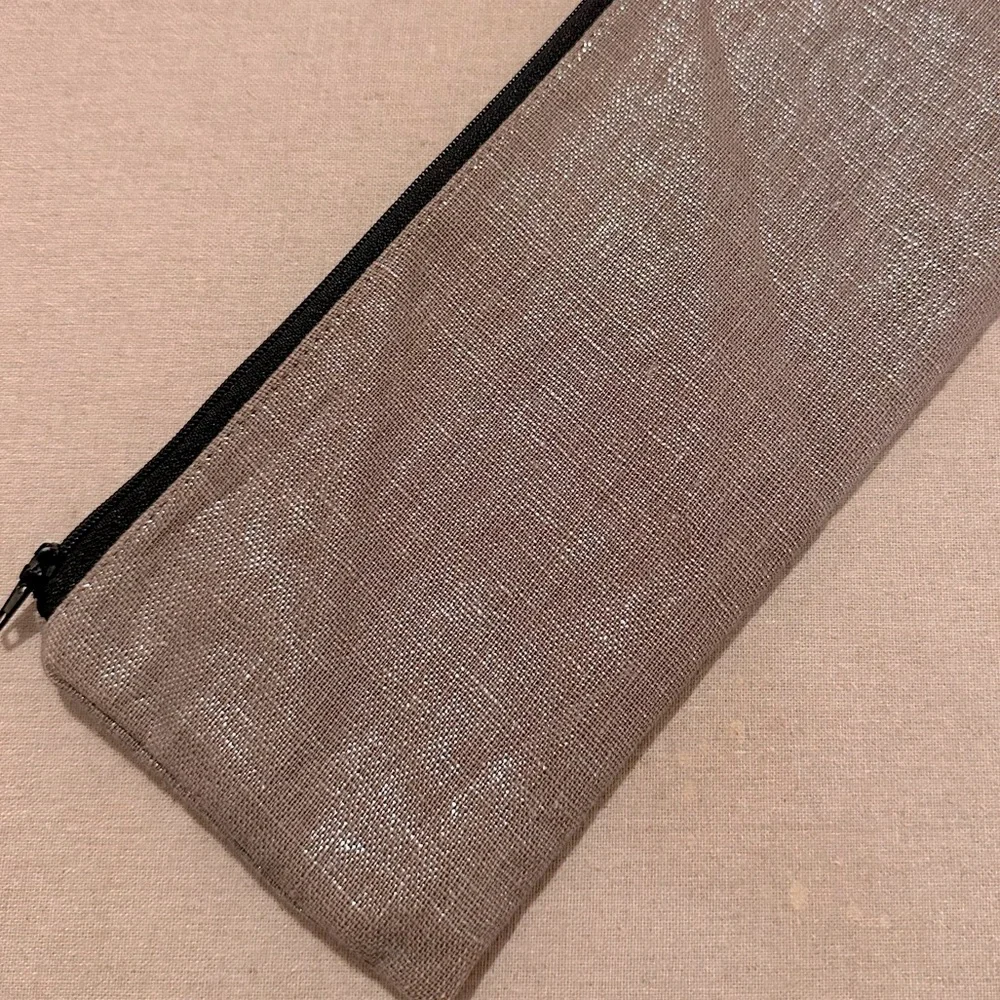 Marketa | Pouch | Linen Taupe Silver Shimmer Pouch